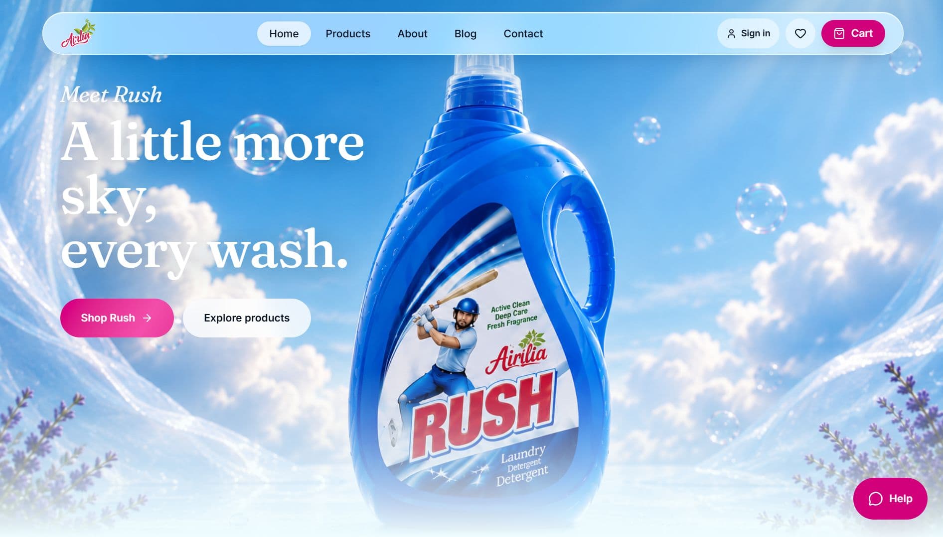 Airlia e-commerce website built by TaskDrift
