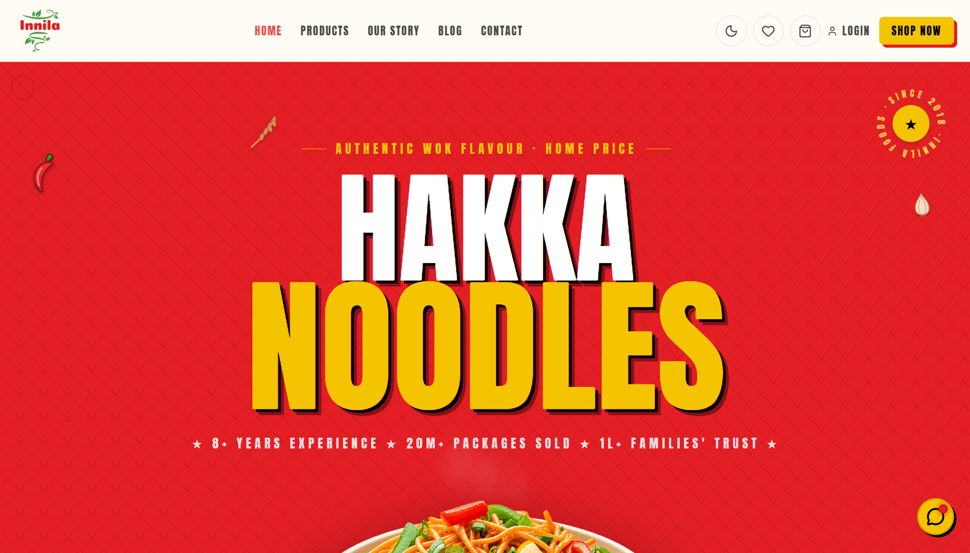 Innila traditional foods e-commerce website built by TaskDrift